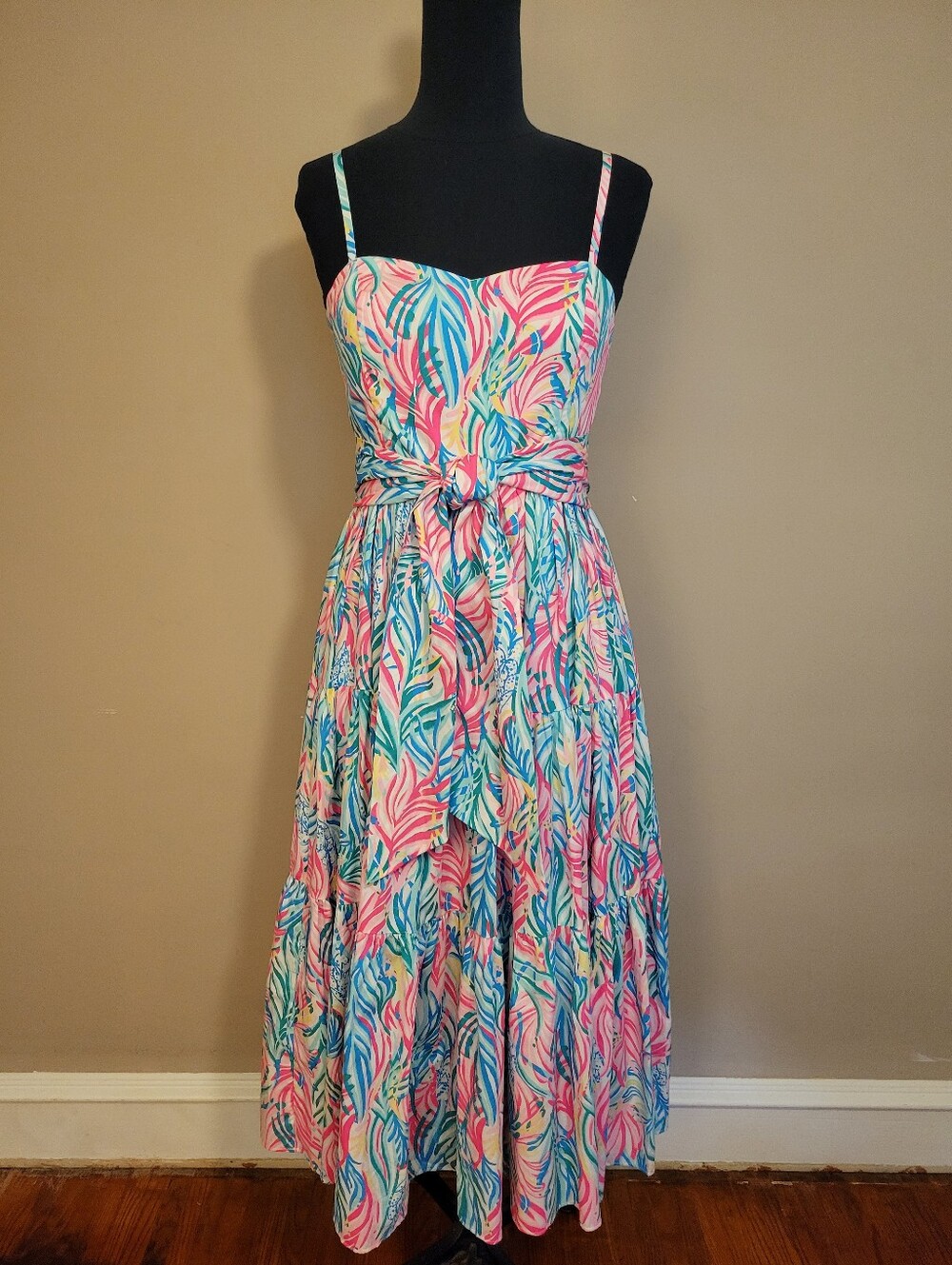 Lilly Pulitzer Edith Cotton Midi Dress in Sea Turtle Soiree NWT Size 6